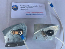 Load image into Gallery viewer, AC Porsche LWB turn signal assemblies for 1969-1973, metal components with wiring, U.S. to Euro conversion.