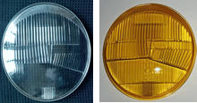 Load image into Gallery viewer, Bosch 4487 flat fluted lens in clear and amber versions.