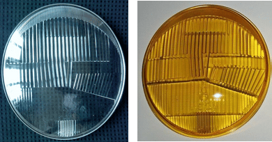 Bosch 4487 flat fluted lens in clear and amber versions.