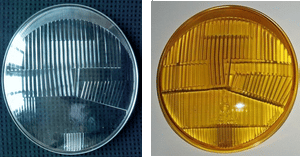Bosch 4487 flat fluted lens in clear and amber versions.