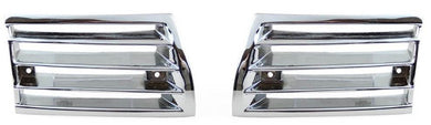 LWB (1969-1973) metal horn grilles, high-quality German manufacture, pair shown.