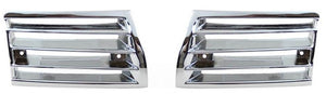 LWB (1969-1973) metal horn grilles, high-quality German manufacture, pair shown.