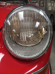 AC Platinum™ LED Series headlight close-up, featuring advanced Philips Integrated Beam LED technology for Porsche.
