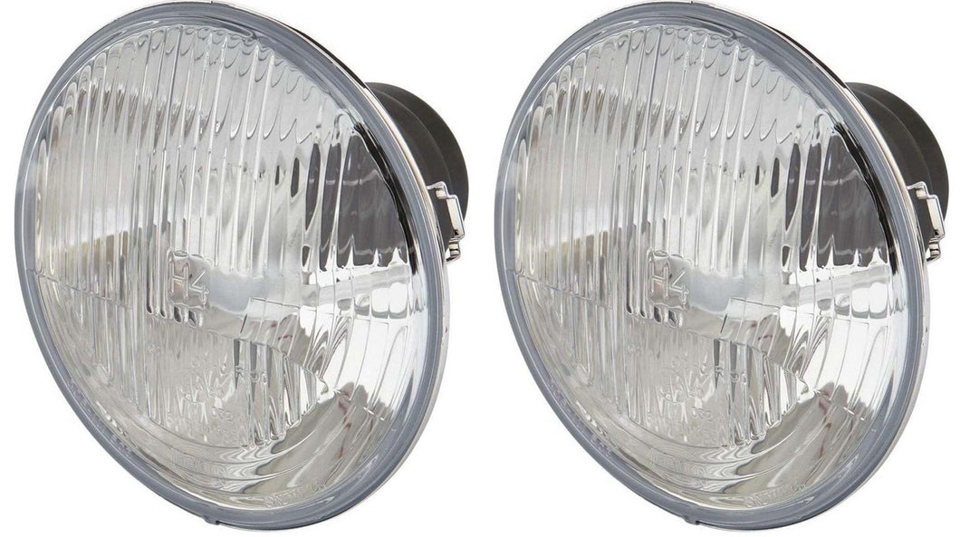 Hella Vision Sealed Beam H4 Conversion Kit, pair of headlights for upgrading car lighting.
