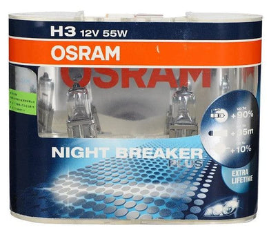 Osram Night Breaker Plus H3 Halogen Bulbs Packaging
