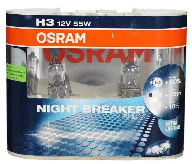 Osram Night Breaker Plus H3 Halogen Bulbs Packaging
