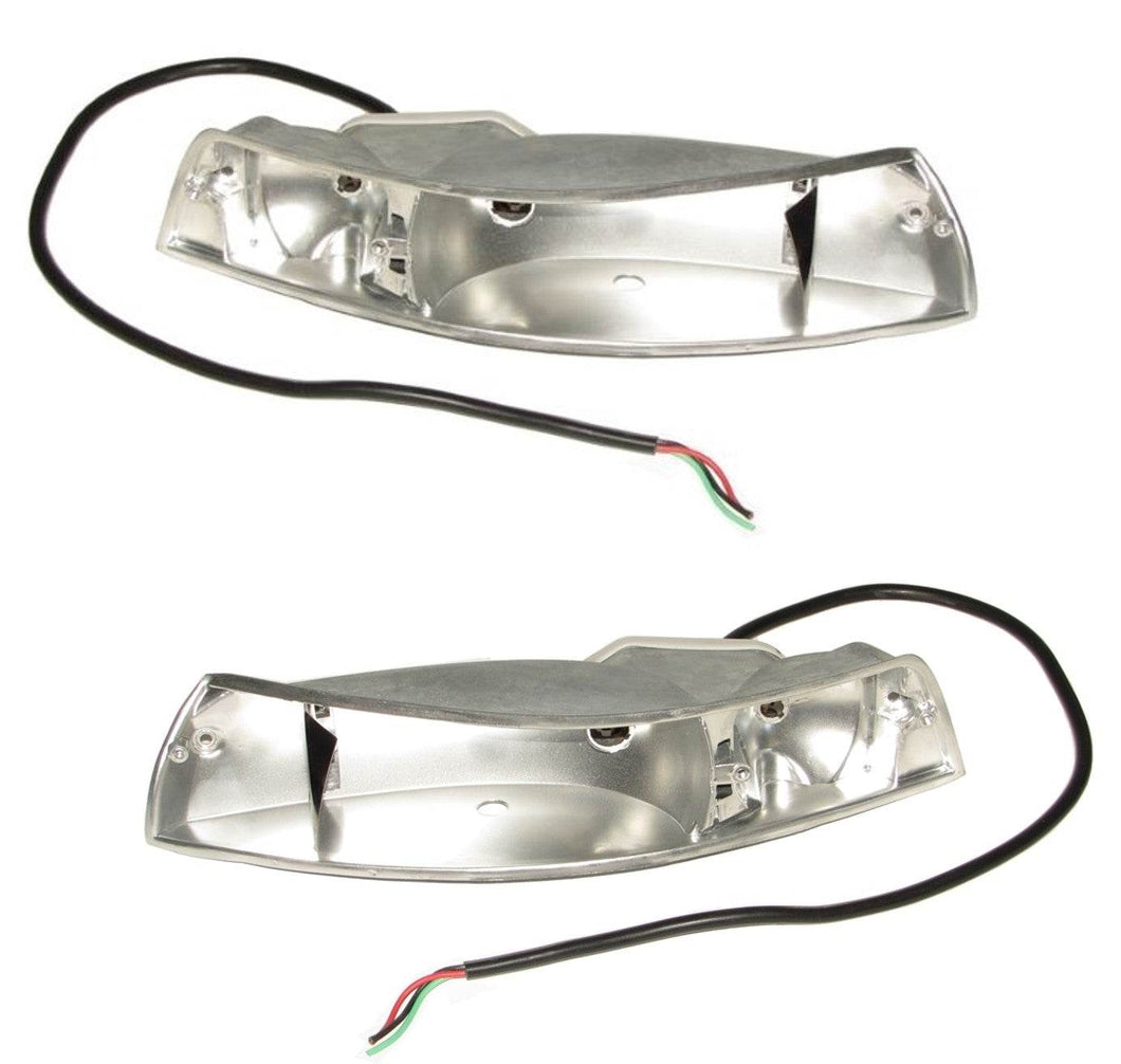 AC Porsche LWB Turn Signal Assemblies (1969-1973) with wiring harnesses, high quality craftsmanship.
