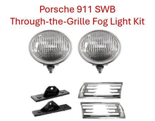 Load image into Gallery viewer, SWB Porsche 911 through-the-grille fog light kit with grilles and mounting brackets.