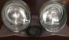 Load image into Gallery viewer, Restored 911 SWB Hella Sealed Beam Headlights with chrome trim rings.