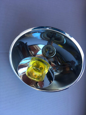 Headlight and signal light reflector with silver plating restoration service.