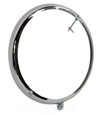 356 & VW Bug 7” Chrome Headlight Trim Rings - Pair - Audette Collection ~ Porsche Lighting Restoration & BEST-IN-CLASS Porsche Parts
