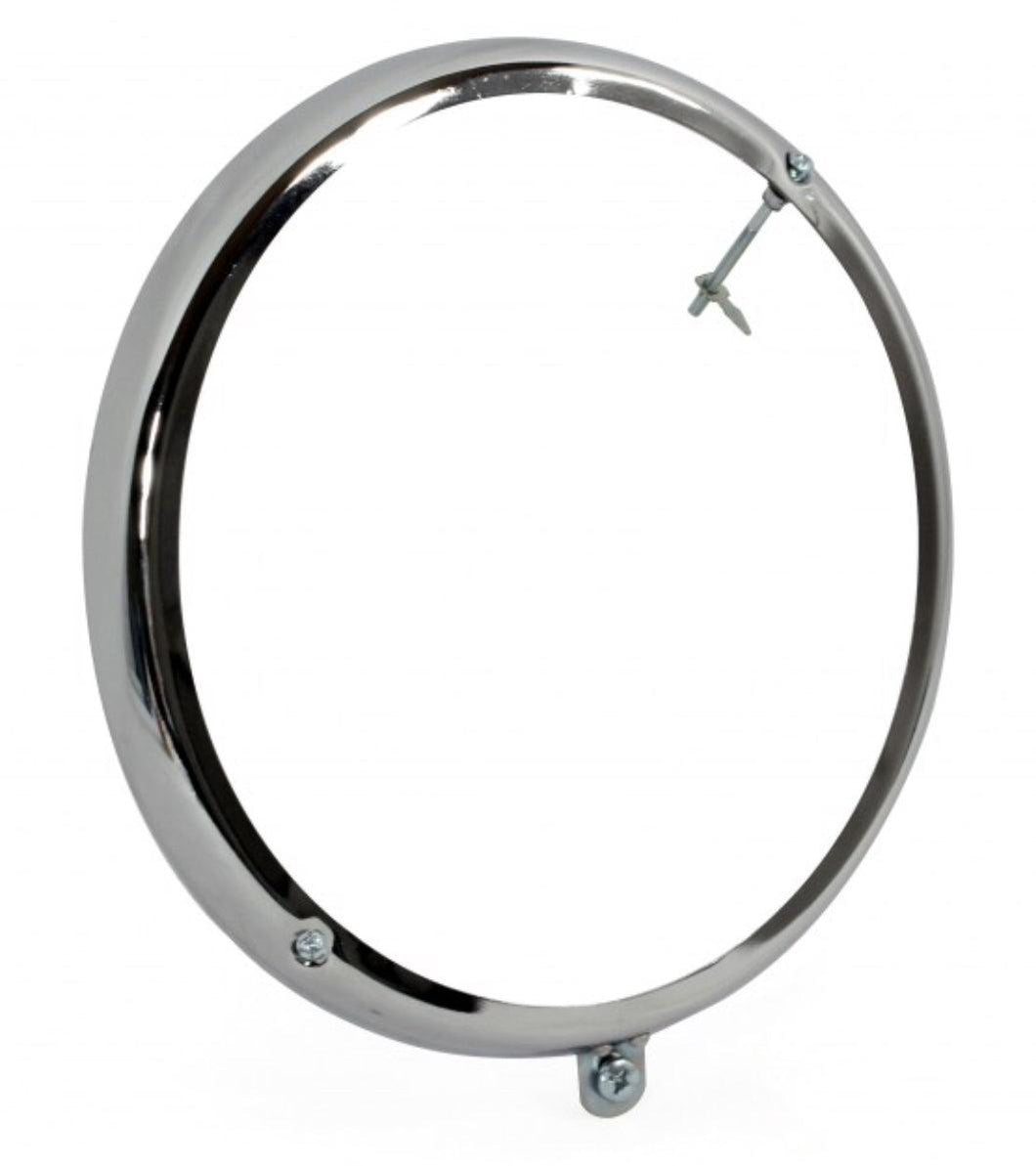 356 & VW Bug 7” Chrome Headlight Trim Rings - Pair - Audette Collection ~ Porsche Lighting Restoration & BEST-IN-CLASS Porsche Parts