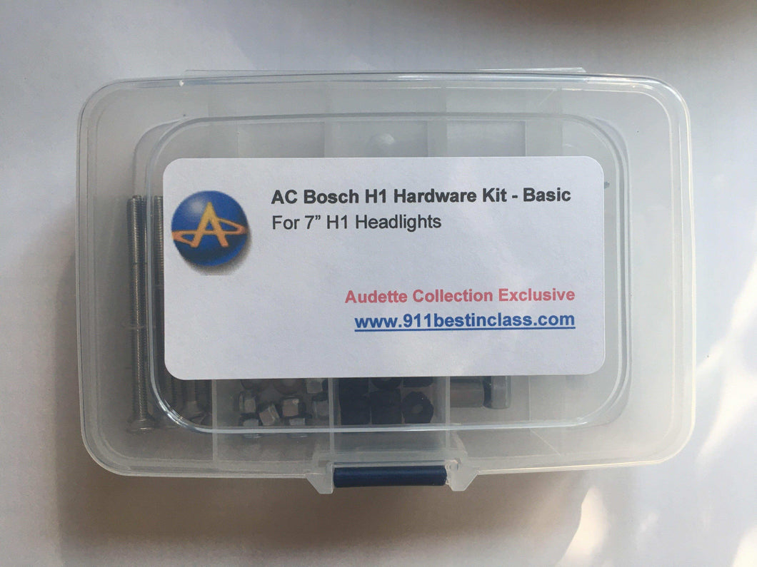 AC Rebuild Kit: BOSCH H1 Headlight Fasteners - Audette Collection ~ Porsche Lighting Restoration & BEST-IN-CLASS Porsche Parts