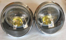 Load image into Gallery viewer, Original Cibié Bi-Iode Porsche headlights with chrome trim, restored by Audette Collection.