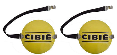 Cibie Driving Light Covers, yellow pair with straps, for hood mounted lights.