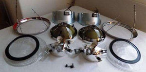 Restoration components for BOSCH H1 headlights, showcasing reflectors, housings, and lenses.