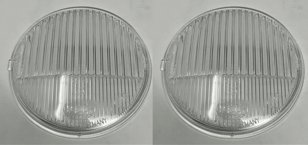 Hella 118 TTG Fog Light Lenses - Clear - NOS - Pair - Audette Collection ~ Porsche Lighting Restoration & BEST-IN-CLASS Porsche Parts