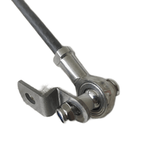 Load image into Gallery viewer, AC Group Buy carbon fiber hood prop with titanium and stainless steel mounting bracket.