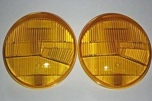 Bosch 4487 Flat Fluted Lens in Amber Color, Pair of Classic Headlight Lenses