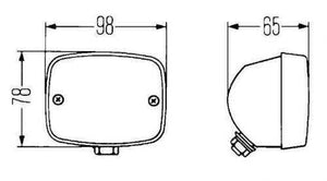 Hella Rear Fog Light G-Series (1974-1989) - Switch Included - Audette Collection ~ Porsche Lighting Restoration & BEST-IN-CLASS Porsche Parts