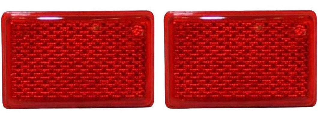 LWB Rear Bumper Reflector, (1969-1973), No Bases - PAIR - Audette Collection ~ Porsche Lighting Restoration & BEST-IN-CLASS Porsche Parts