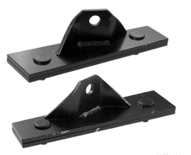 SWB Through-The-Grille Bracket pair for 1965-1968 models, right and left, black.